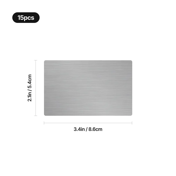 0,5mm Cartes de visite en acier inoxydable (15 pcs)