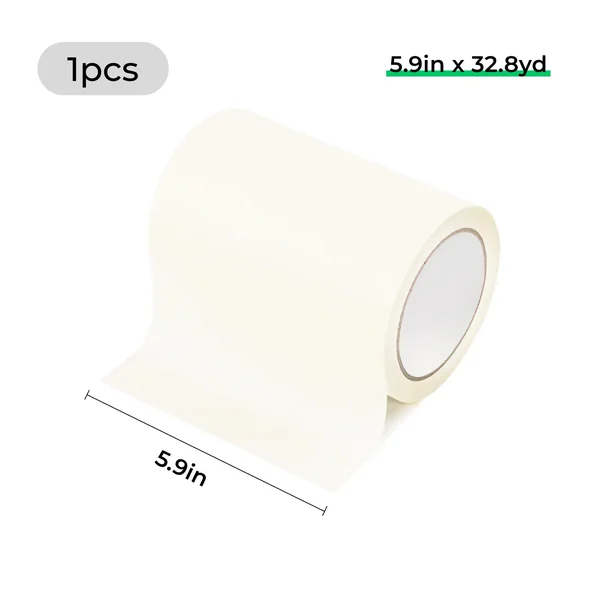 15 cm × 30 m Ruban de masquage beige et blanc