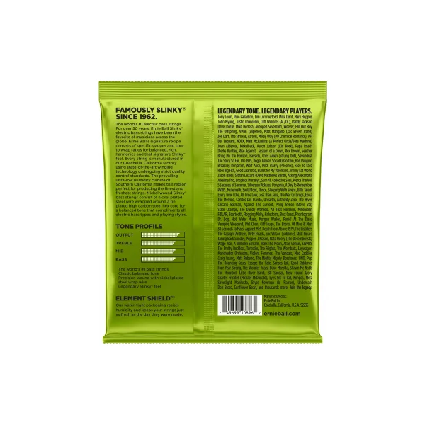 2856 ERNIE BALL - Jeu de cordes de basse - Regular Slinky medium scale 45-65-85-105