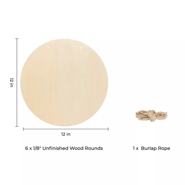 3 mm Rondins en bois de tilleul brut (6 pcs)