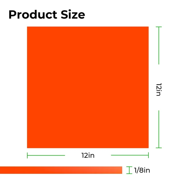 3mm Orange Opaque Glossy Acrylic Sheet (3pcs)