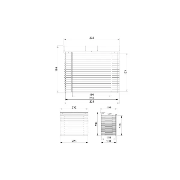 Abri Bûches 4 stères Stockage Bois Rangement Bois Abri Bois Bucher de Jardin