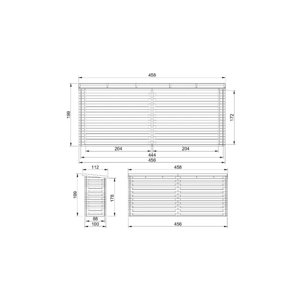 Abri Bûches 7 stères Stockage Bois Rangement Bois Abri Bois Bucher de Jardin