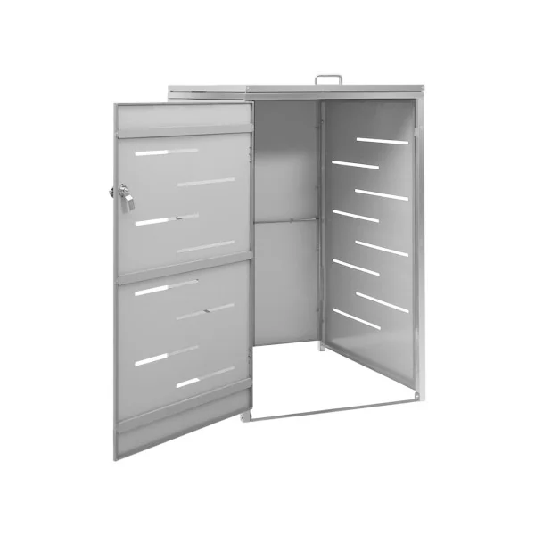 Abri Cache Poubelle Métal Gris Design Abri de Jardin Poubelle