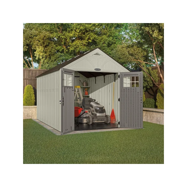 Abri de jardin 10,27m² en Polyéthylène 35mm avec Plancher