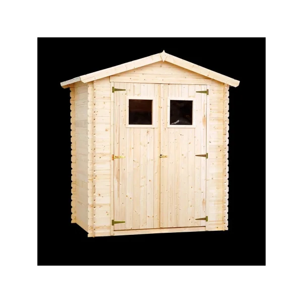 Abri de jardin 2,66m² Madrier 19 mm Bois Massif Pin et Epicéa