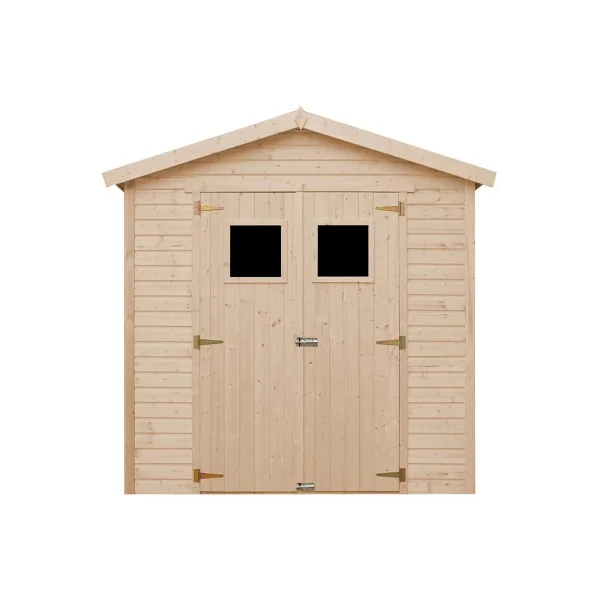 Abri de jardin 5,17m² Bois Massif Pin et Epicéa 17 mm