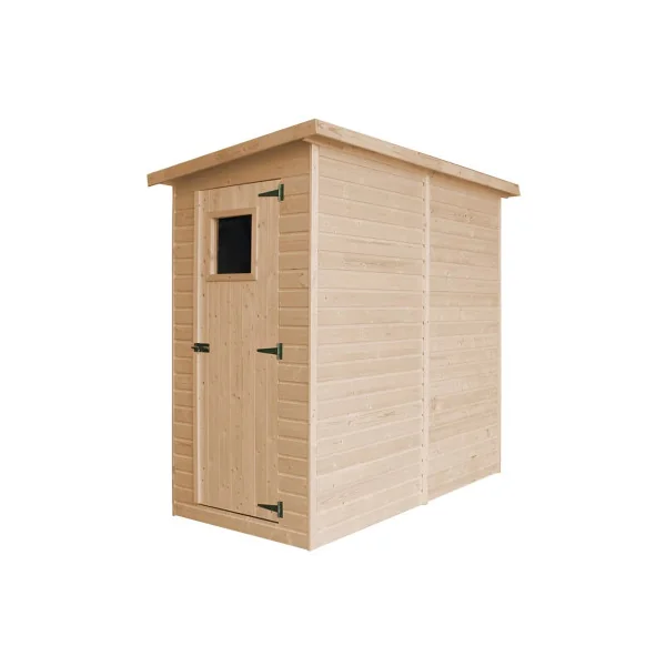Abri de Jardin Adossé 2,74m² Bois Massif Pin et Epicéa 17 mm