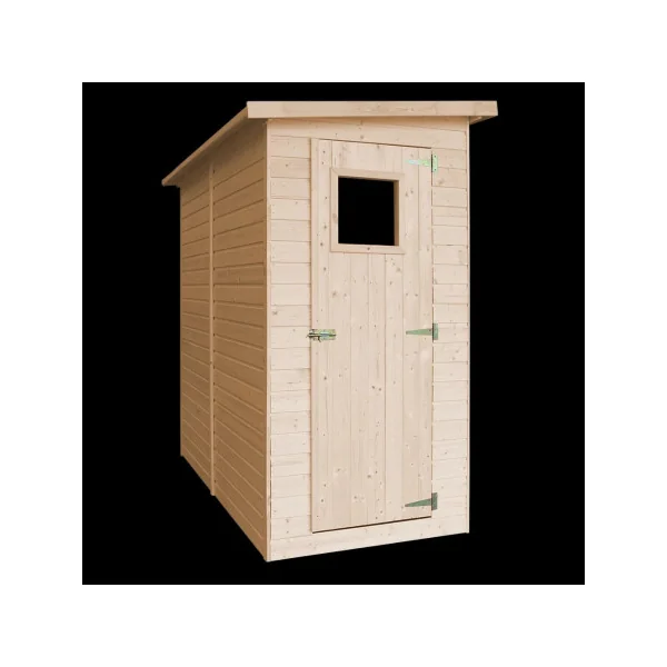 Abri de Jardin Adossé 2,74m² Bois Massif Pin et Epicéa 17 mm