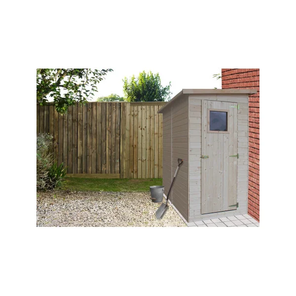 Abri de Jardin Adossé 2,74m² Bois Massif Pin et Epicéa 17 mm