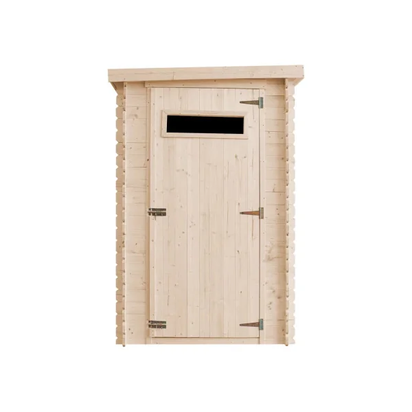 Abri de jardin Bois Massif 3,44m² Madrier 19 mm Monopente Petite Fenêtre