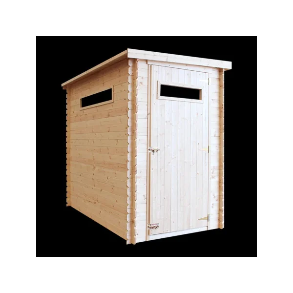 Abri de jardin Bois Massif 3,44m² Madrier 19 mm Monopente Petite Fenêtre