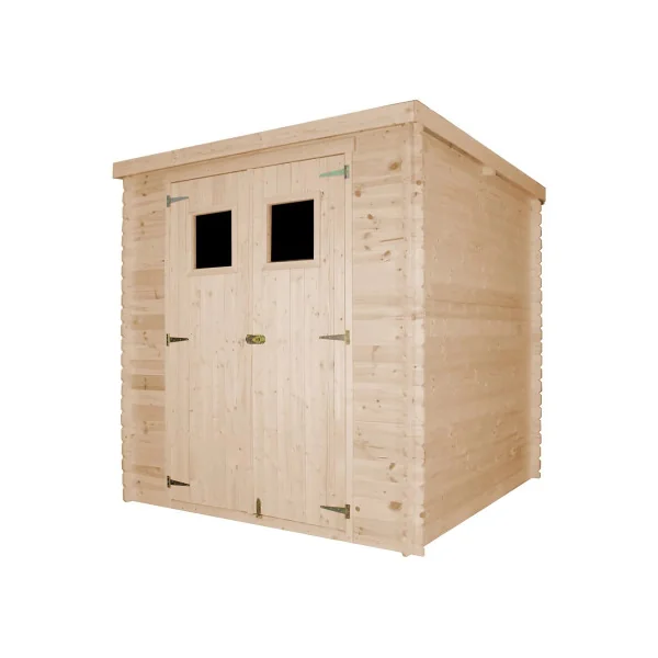 Abri de jardin Bois Massif 4,16m² Madrier 19 mm Monopente