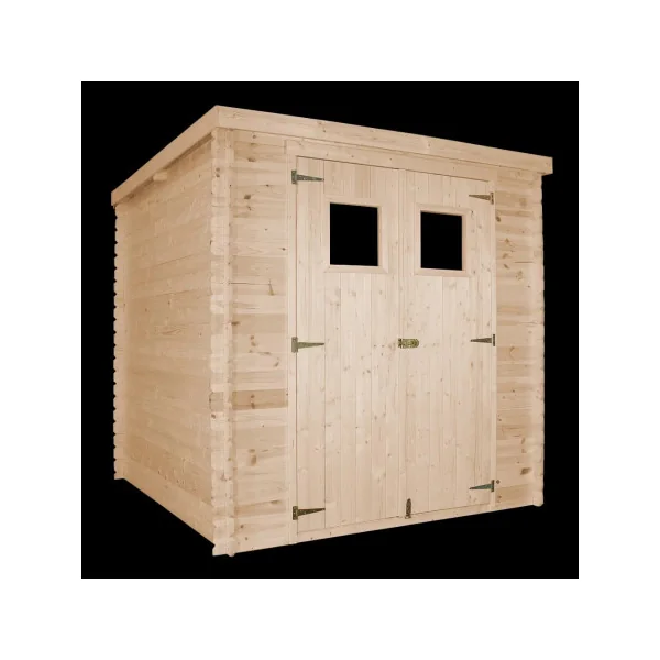 Abri de jardin Bois Massif 4,16m² Madrier 19 mm Monopente
