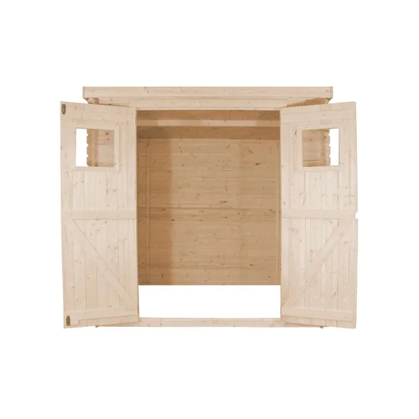 Abri de jardin Bois Massif 4,16m² Madrier 19 mm Monopente