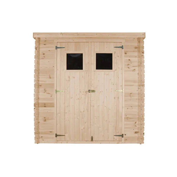 Abri de jardin Bois Massif 4,16m² Madrier 19 mm Monopente