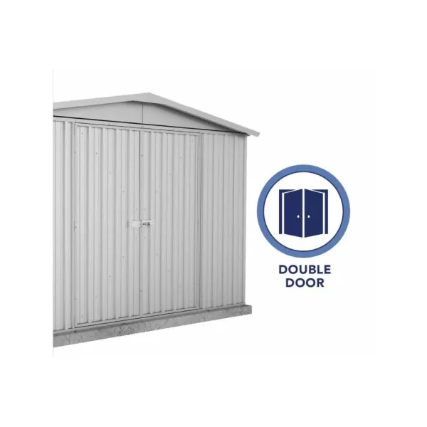 Abri de jardin en acier 10,90 m² + kit ancrage Abri jardin métallique Rangement bois Outillage jardin