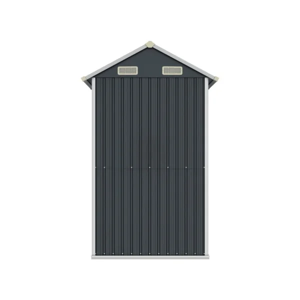 Abri de Jardin en Métal Galvanisé 2,91 m² Anthracite Abri Métallique Stockage Bois Outillage