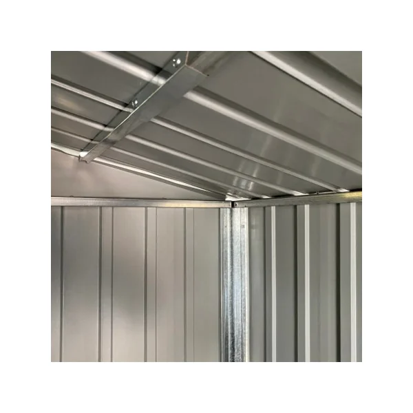 Abri de Jardin en Métal Galvanisé 2,91 m² Gris Abri Métallique Stockage Bois Outillage