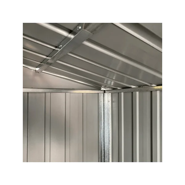 Abri de Jardin en Métal Galvanisé 2,91 m² Marron Abri Métallique Stockage Bois Outillage