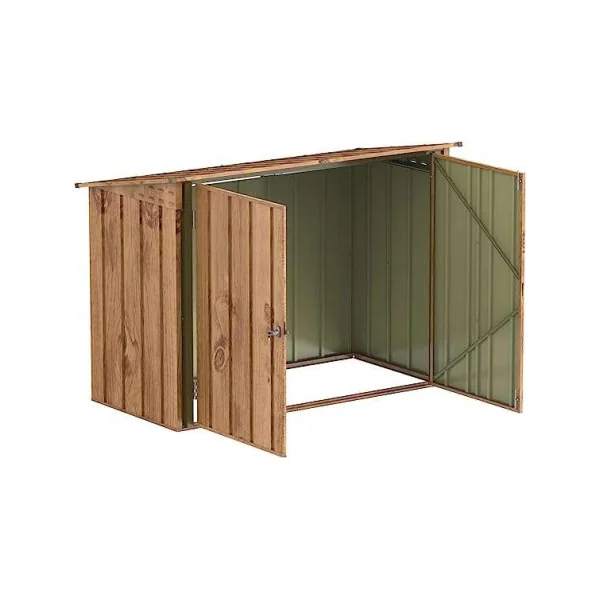 Abri de jardin Imitation Bois 2,05 m² pour Vélos Abri jardin Métallique Stockage Velo Abri Vélo