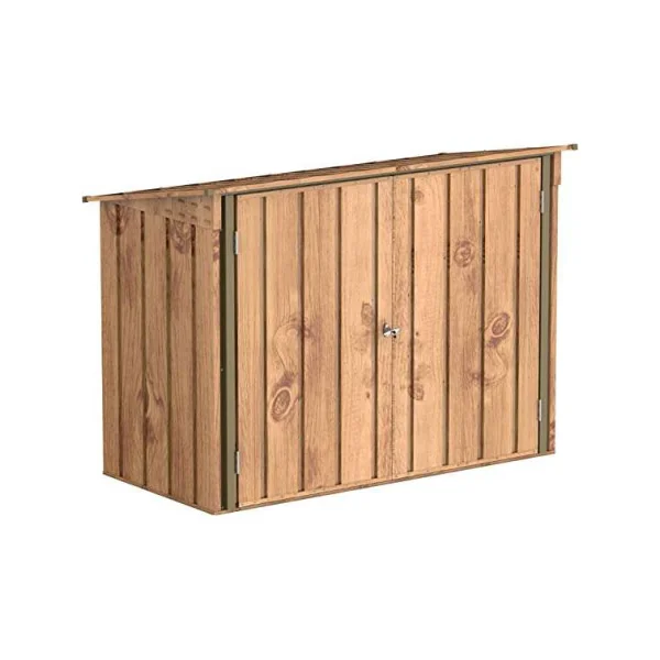 Abri de jardin Imitation Bois 2,05 m² pour Vélos Abri jardin Métallique Stockage Velo Abri Vélo