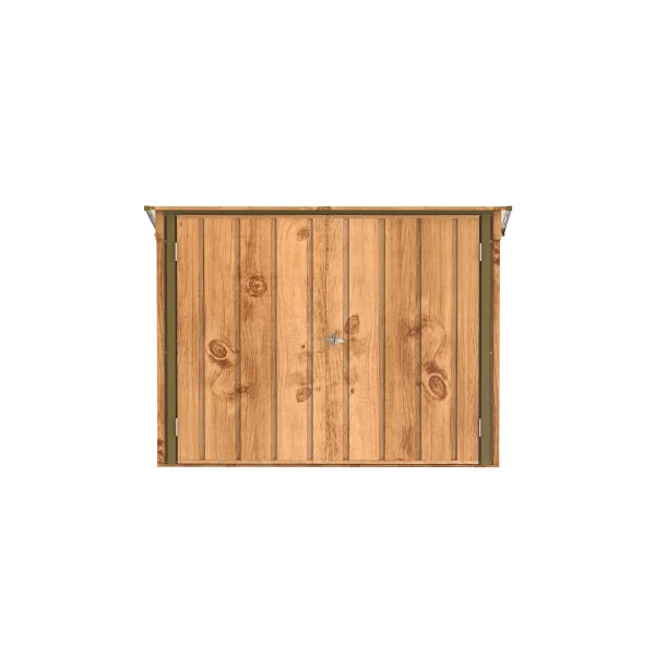 Abri de jardin Imitation Bois 2,05 m² pour Vélos Abri jardin Métallique Stockage Velo Abri Vélo