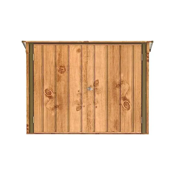 Abri de jardin Imitation Bois 2,05 m² pour Vélos Abri jardin Métallique Stockage Velo Abri Vélo