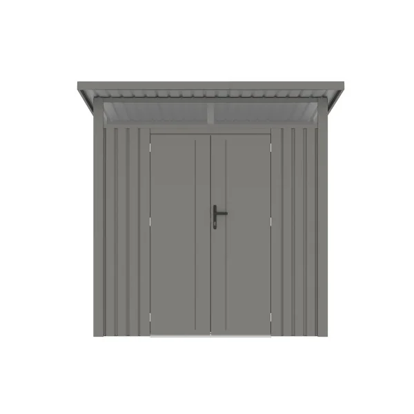 Abri de Jardin métal Gris Alu HAUT DE GAMME Monopente 4,22 m² + Kit Ancrage Abri métallique
