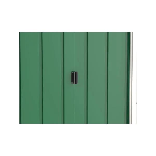 Abri de Jardin Métal Vert 4,76 m² + kit ancrage Abri Métallique Stockage Bois outillage