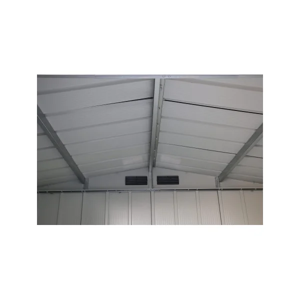 Abri de Jardin Métal Vert 4,76 m² + kit ancrage Abri Métallique Stockage Bois outillage