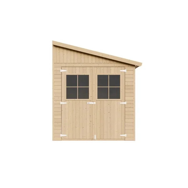 Abri jardin Adossé 6,86m² Bois Massif Pin et Epicéa 17 mm
