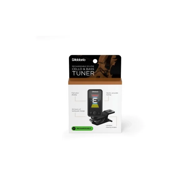 Accordeur Rechargeable violoncelle/contrebasse D'addario Eclipse
