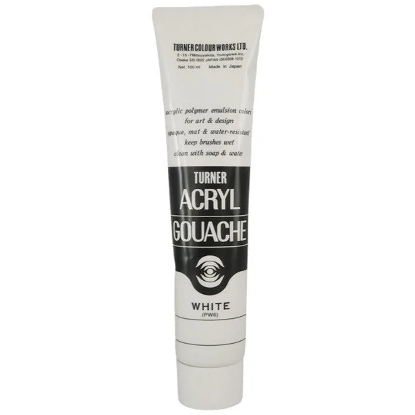 Acryl Gouache Extra-fine 100 ml de Turner - Noir et blanc