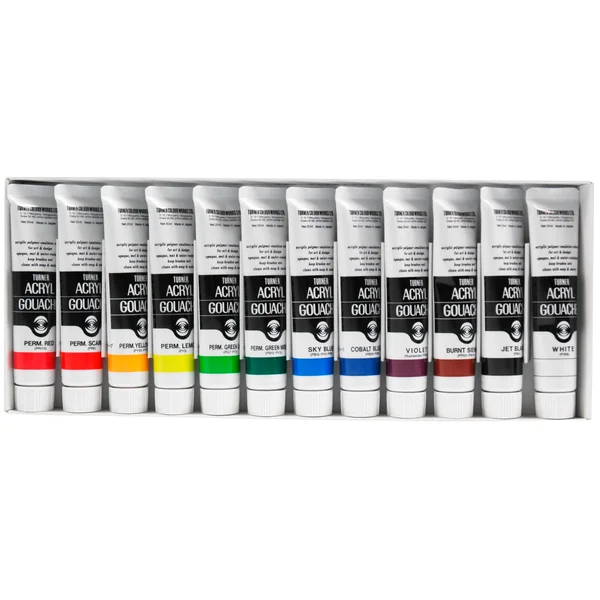 Acryl Gouache extra-fine de Turner - Set basique de 12 tubes 20 ml