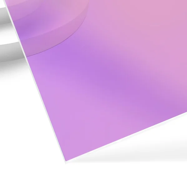 Acrylique iridescent transparent de 3,18 mm (3 pièces) Rouge