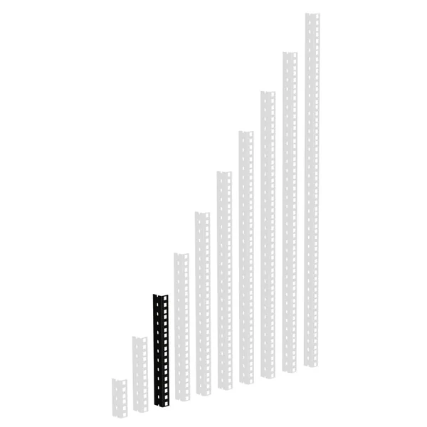 Adam Hall 61535 B Rail Rack Robuste (Noir)