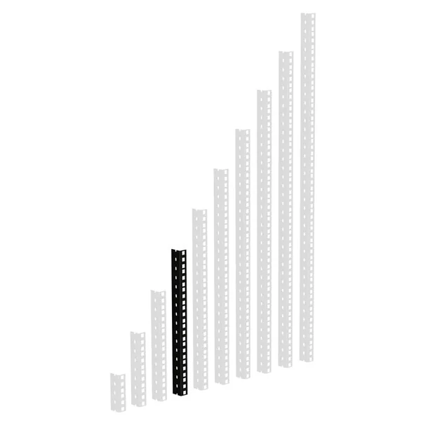 Adam Hall 61535 B Rail Rack Robuste (Noir)