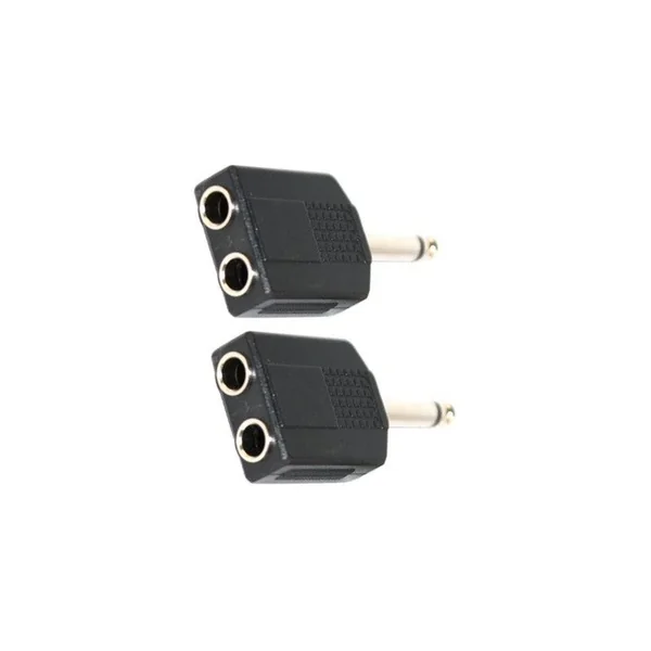 Adaptateur Jack 6.35mm - 2x Jack 6.35mm - AD07-ST (Lot de 2)