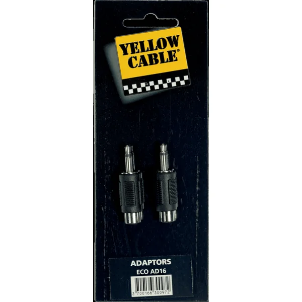 Adaptateur RCA vers Jack 3.5mm (Lot de 2) - Yellow Cable AD16