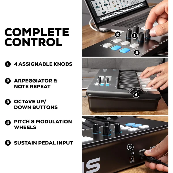 Alesis V49 MKII – Clavier Maître MIDI 49 Touches