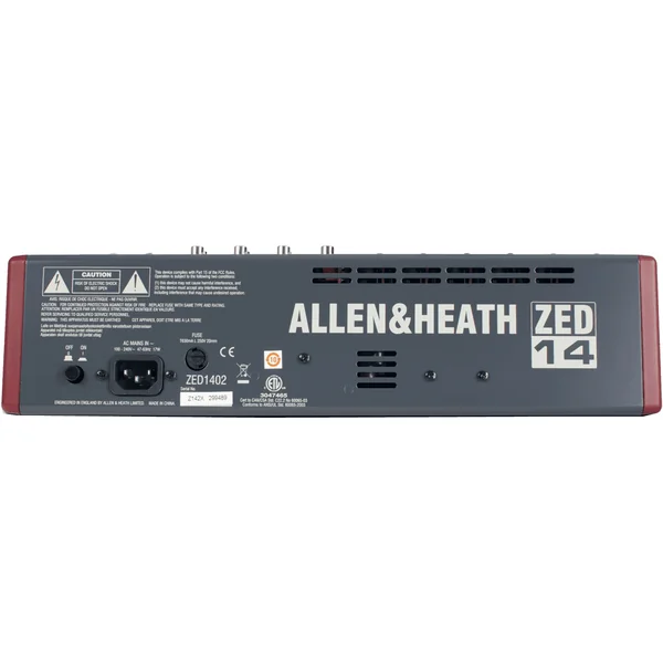 Allen & Heath ZED-14 - mixage USB sans effet - 6 in mono, 4 stéréo, 4 AUX
