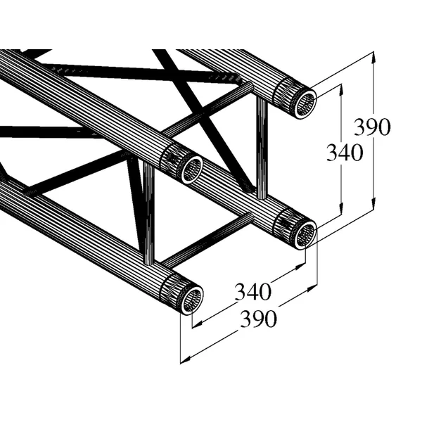 ALUTRUSS QUADLOCK TQ390-1000 4-way Cross Beam