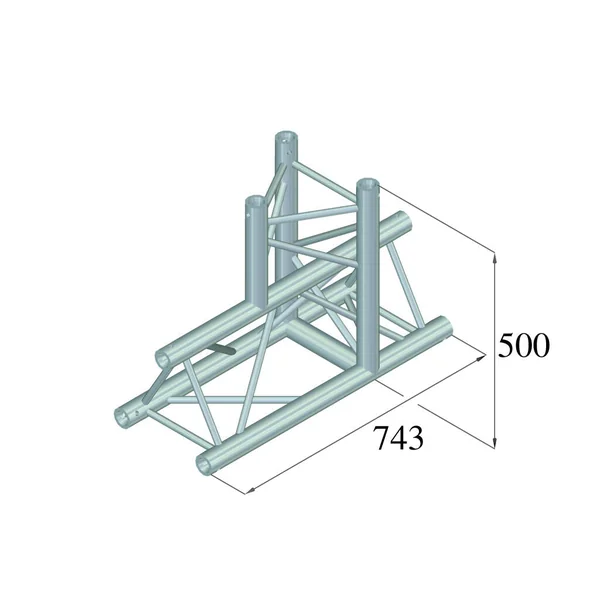 ALUTRUSS TRILOCK 6082AT-37 3-way T-Piece