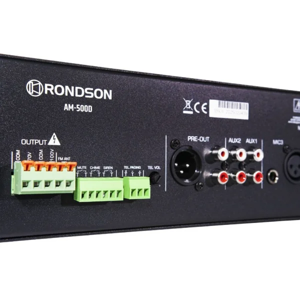 AM-500D Amplificateur mélangeur multimédia 500 Watts 100 V