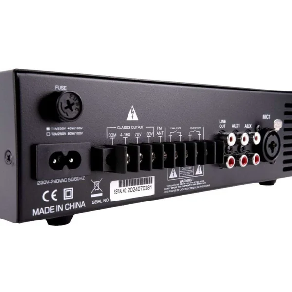 AM-80D Amplificateur mélangeur multimédia 80 Watts 100 V