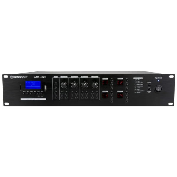 AMX-4120 Amplificateur 4 Zones 4 x 120 Watts 100 V