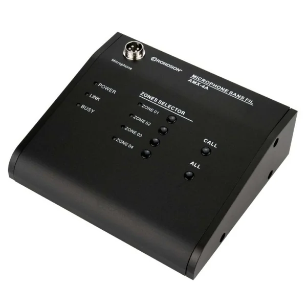 AMX-4A Pupitre microphone d'appel 4 zones pour série AMX-4