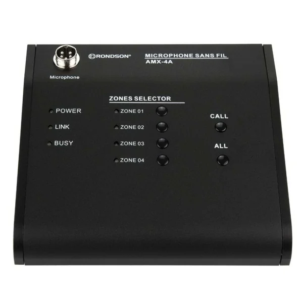 AMX-4A Pupitre microphone d'appel 4 zones pour série AMX-4