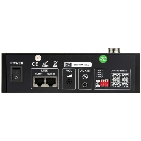 AMX-4A Pupitre microphone d'appel 4 zones pour série AMX-4